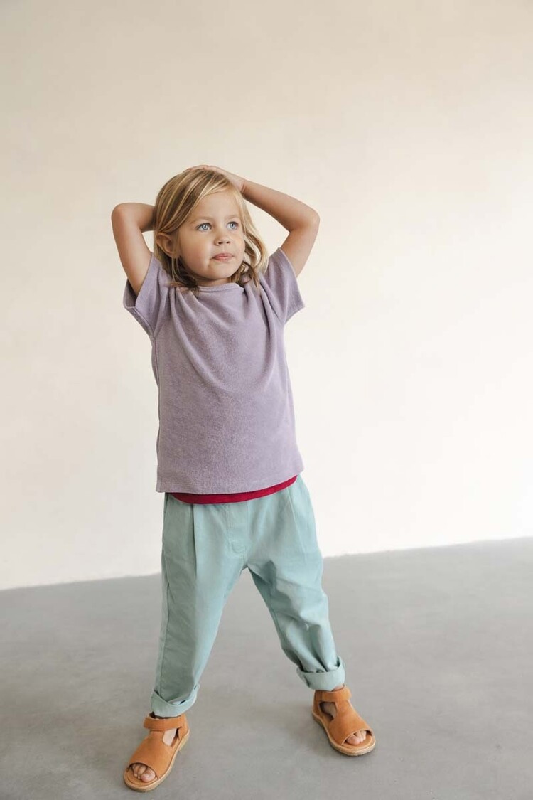 Phil & Phae Frotté oversized tee s/s - grey lavender