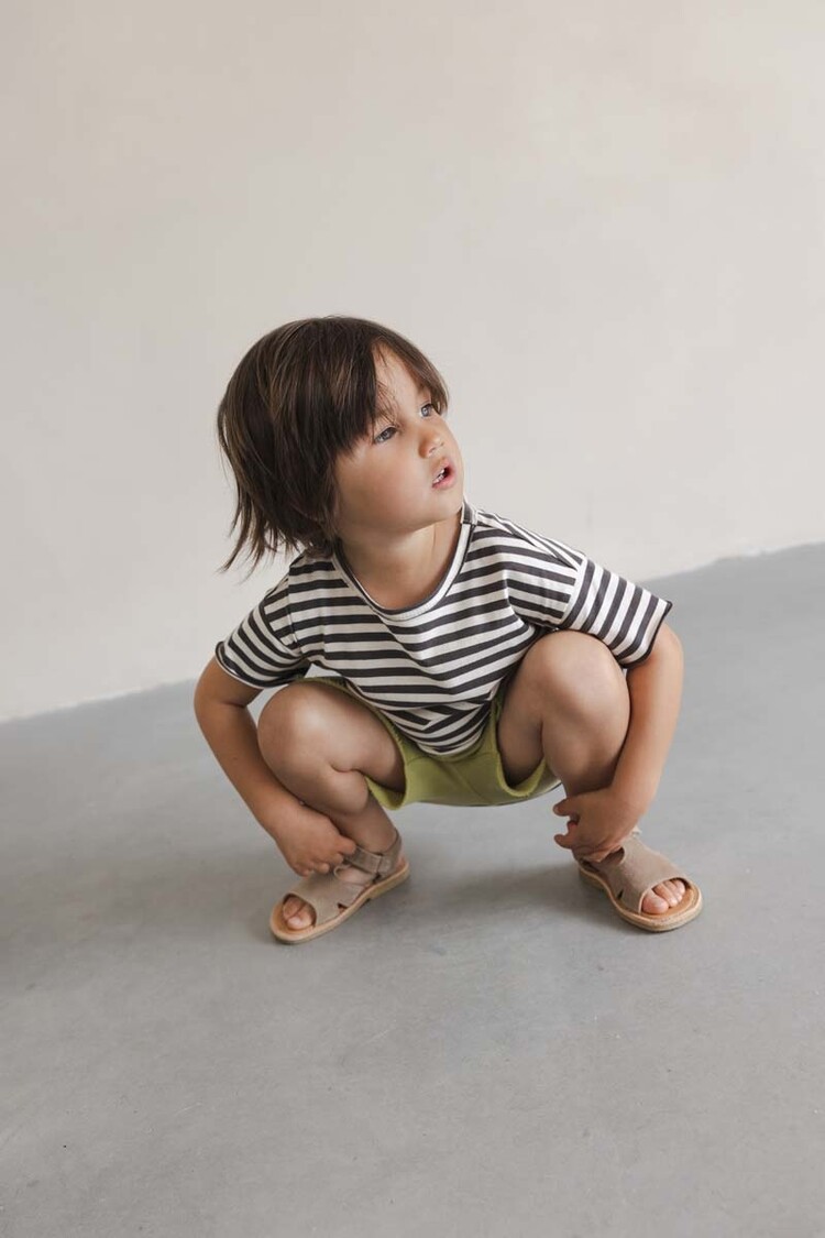 Phil & Phae Oversized tee s/s stripes - Graphite