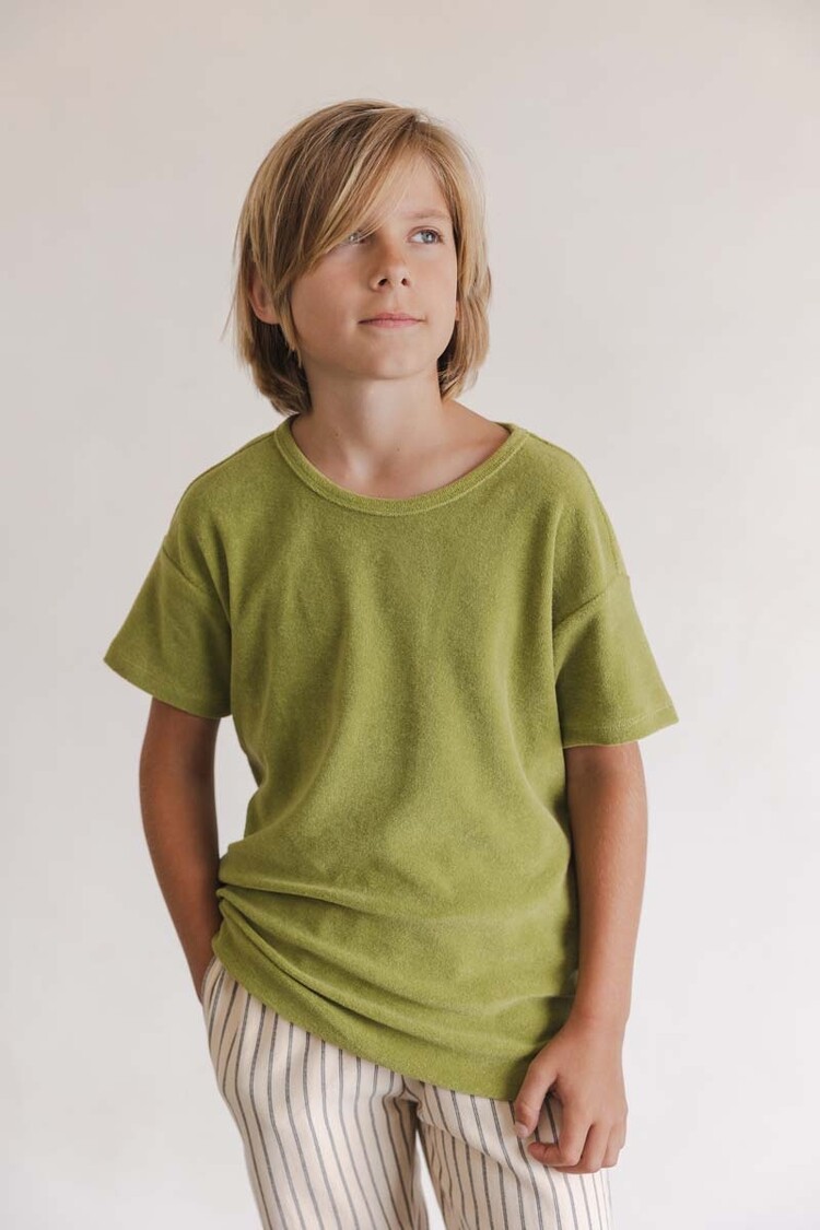 Phil & Phae Frotté oversized tee s/s - matcha