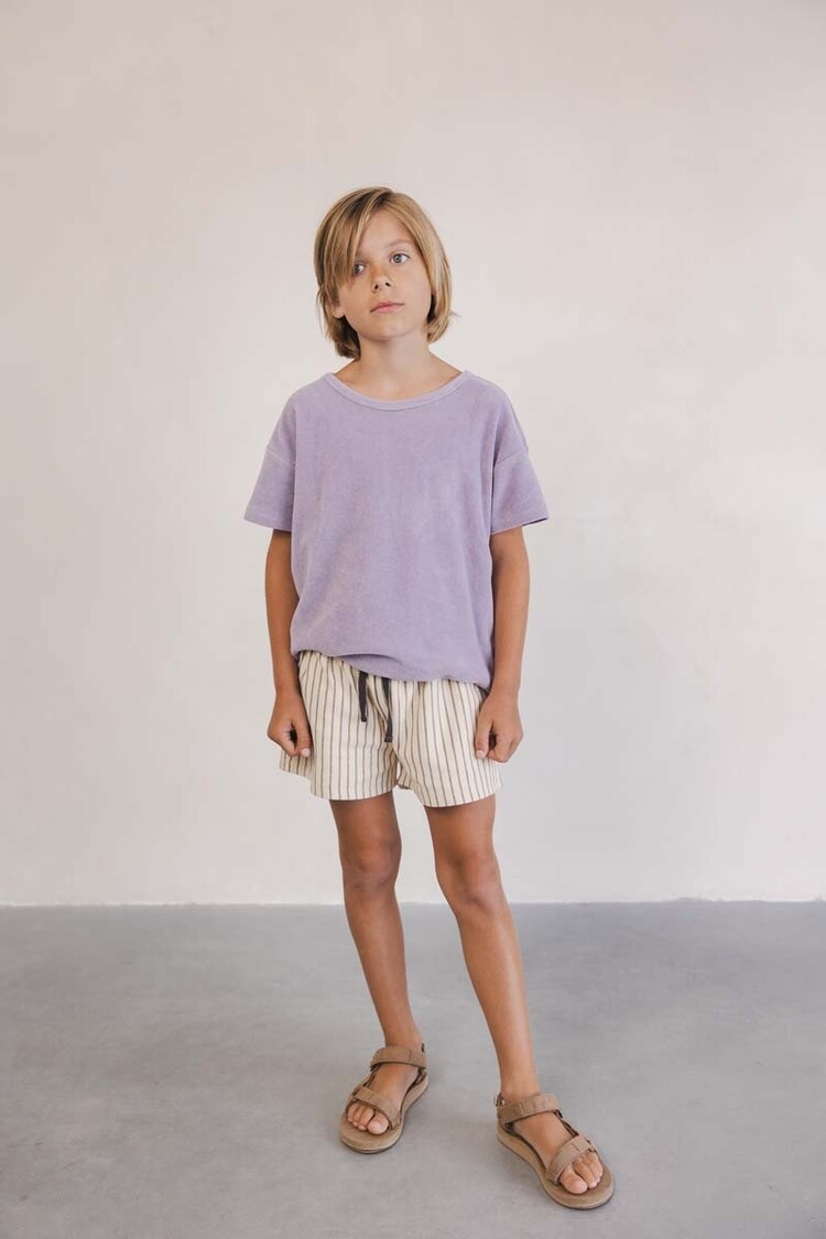 Phil & Phae Frotté oversized tee s/s - grey lavender