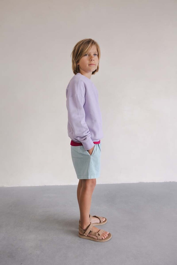 Phil & Phae Twill loose shorts - stormy