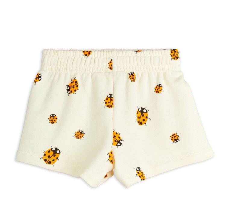 Mini Rodini Ladybugs aop sweatshorts - Offwhite