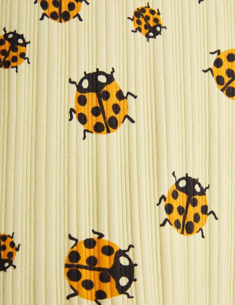 Mini Rodini Ladybugs aop ss tee - Yellow