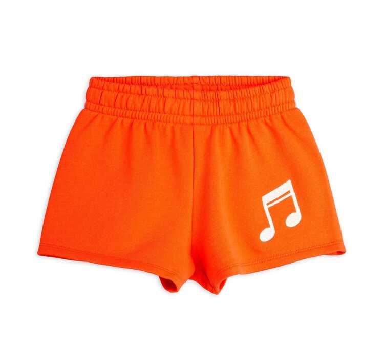 Mini Rodini Note emb sweatshorts - Red