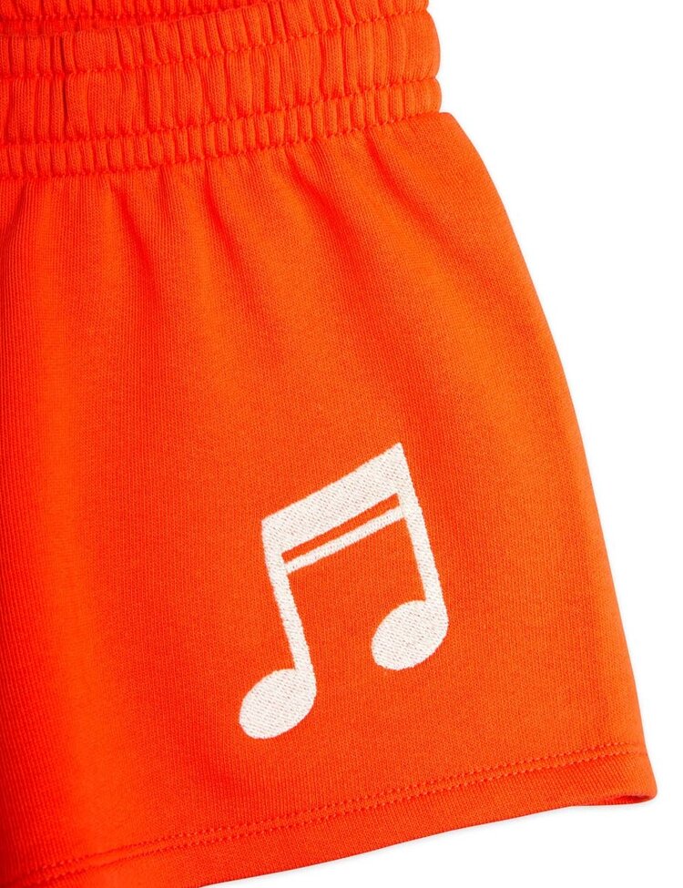 Mini Rodini Note emb sweatshorts - Red