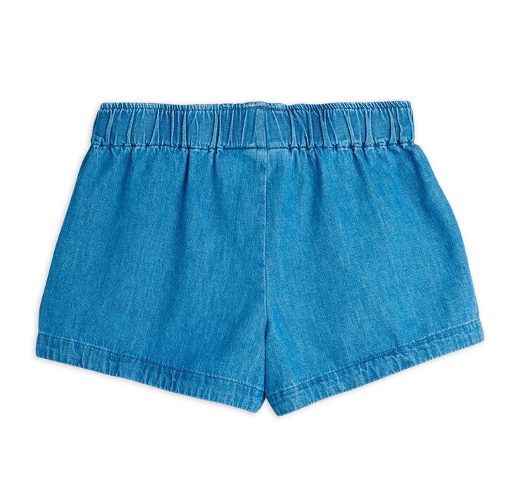 Mini Rodini Note emb lightweight denim shorts