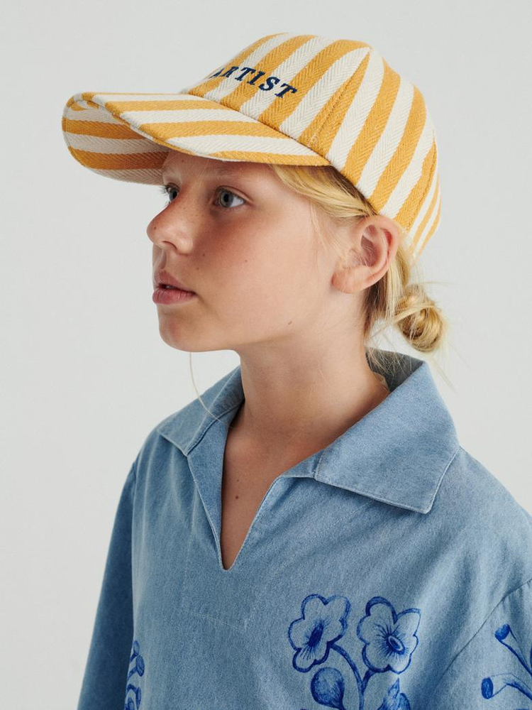 True Artist Cap nº01 Naples Yellow Stripes