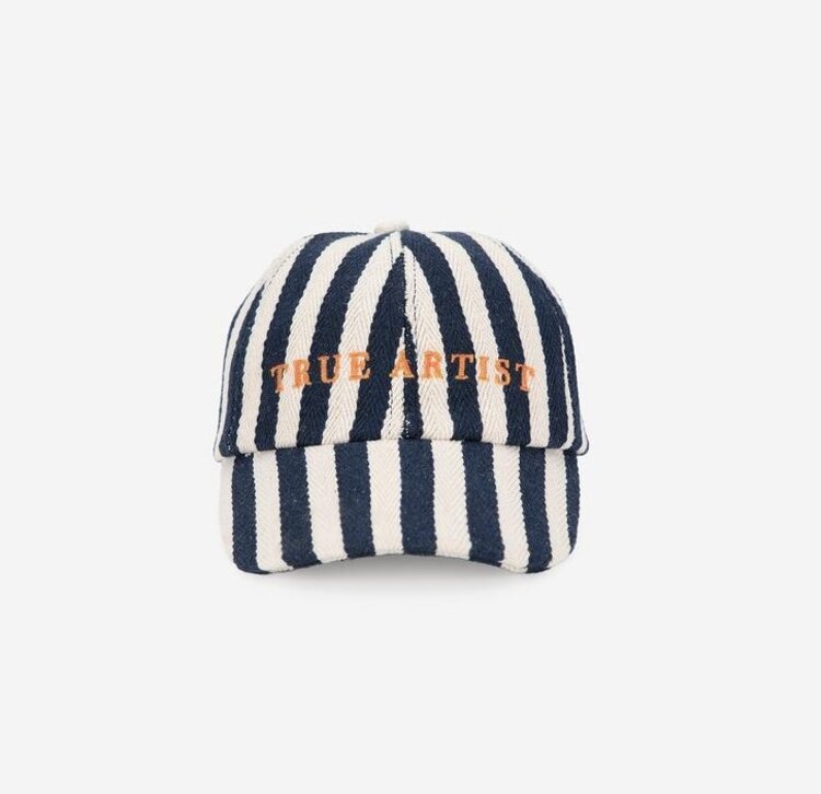 True Artist Cap nº01 Navy Blue Stripes