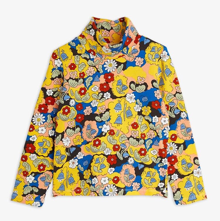 Mini Rodini Flowers aop Turtleneck - Multi