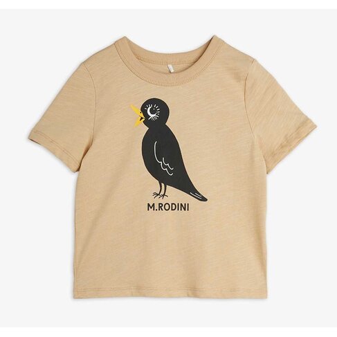 Mini Rodini Blackbird sp ss Tee - Beige