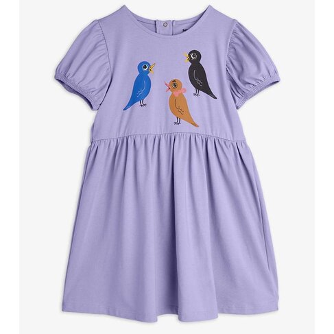 Mini Rodini Birds sp ss Dress - Purple