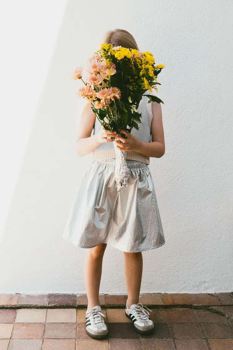 Tinycottons Metallic Top - Silver