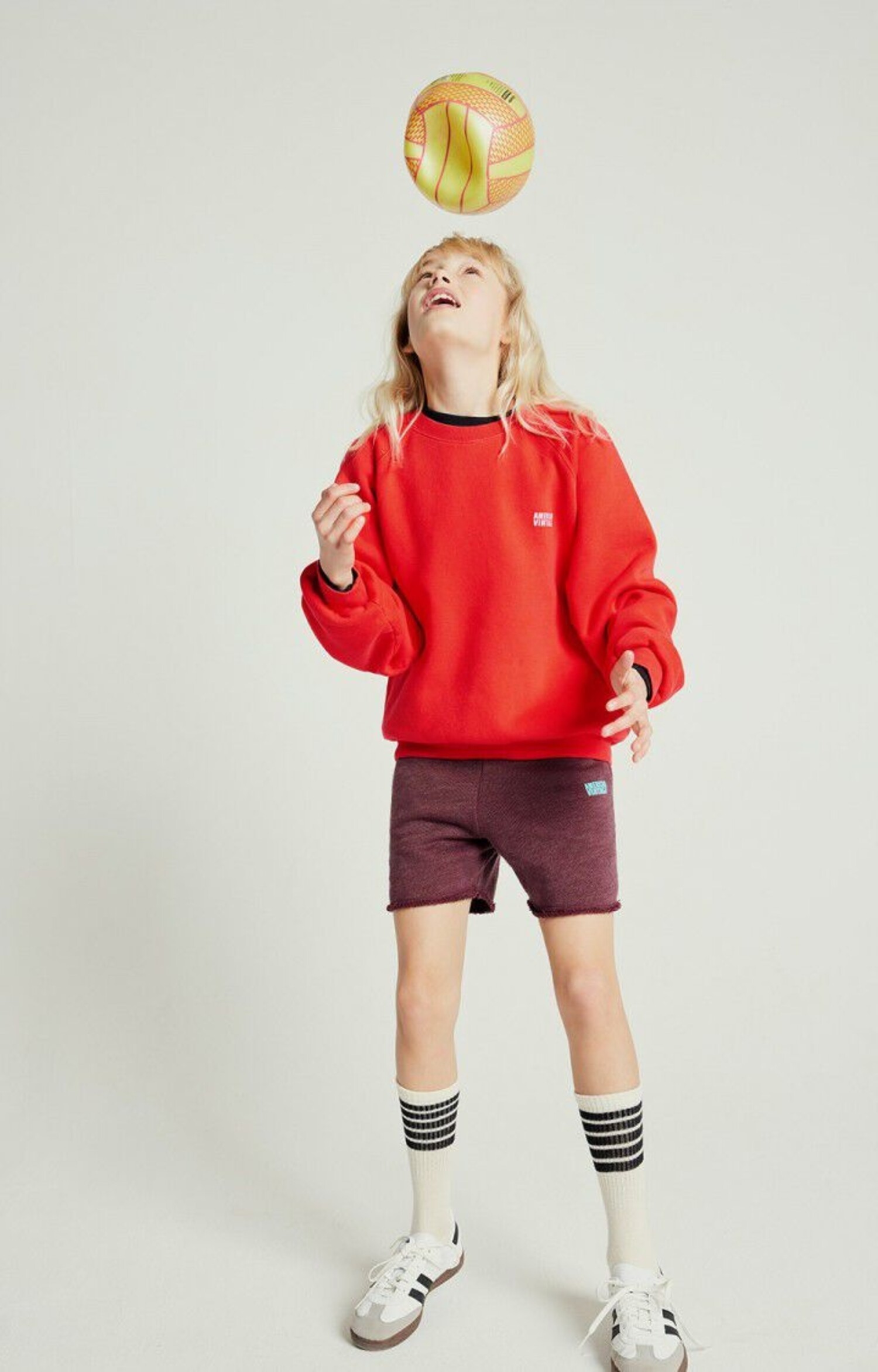 American Vintage kids IZUBIRD Sweater - Fraise Vintage - Adorablekidzz