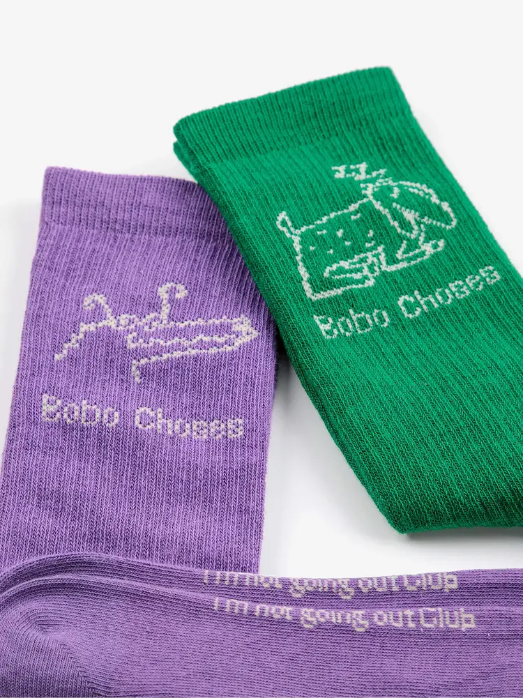Bobo Choses Lady Dog & Reading Crocodile long socks pack