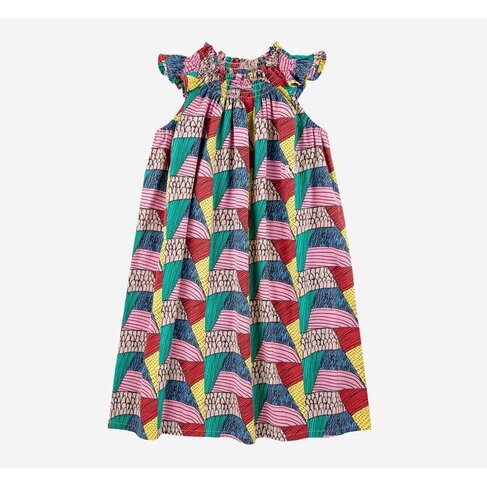 Bobo Choses Ethnic all over ruffled woven dress