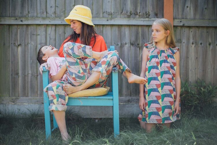 Bobo Choses Ethnic all over ruffled woven dress