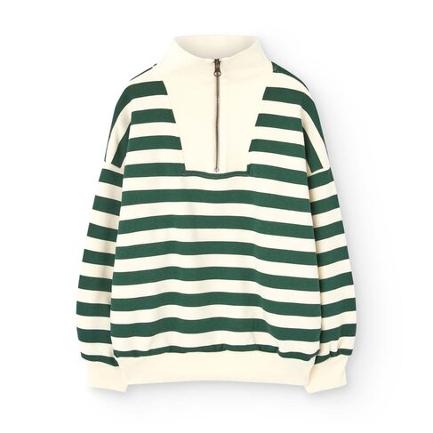 The Animal Observatory Blowfly Sweatshirt - Green Stripes