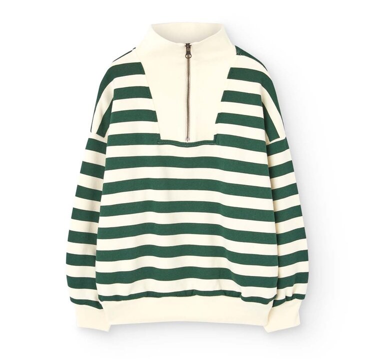The Animal Observatory Blowfly Sweatshirt - Green Stripes