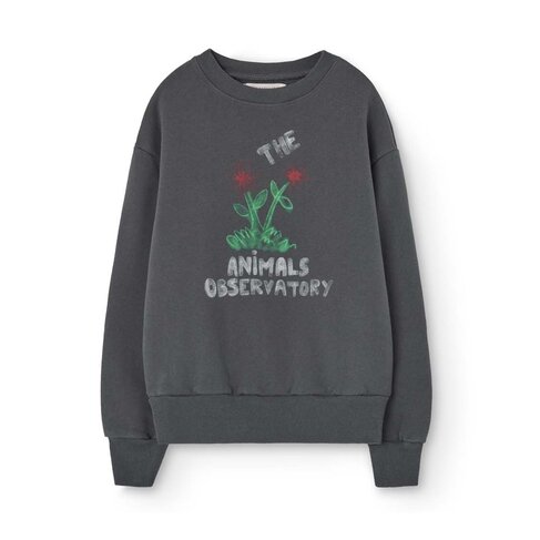 The Animal Observatory Bear Sweatshirt - Dark Grey Flowers