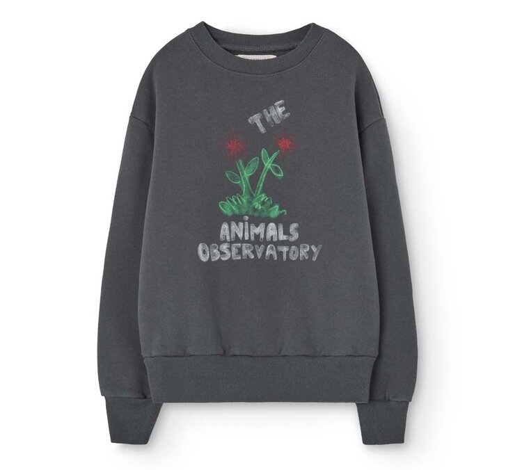 The Animal Observatory Bear Sweatshirt - Dark Grey Flowers