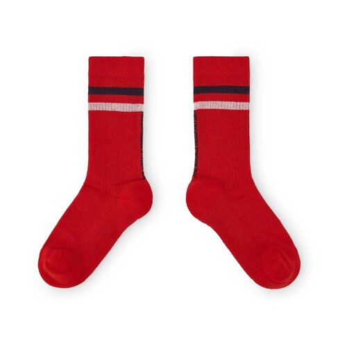 The Animal Observatory Skunk Socks - Red Stripes