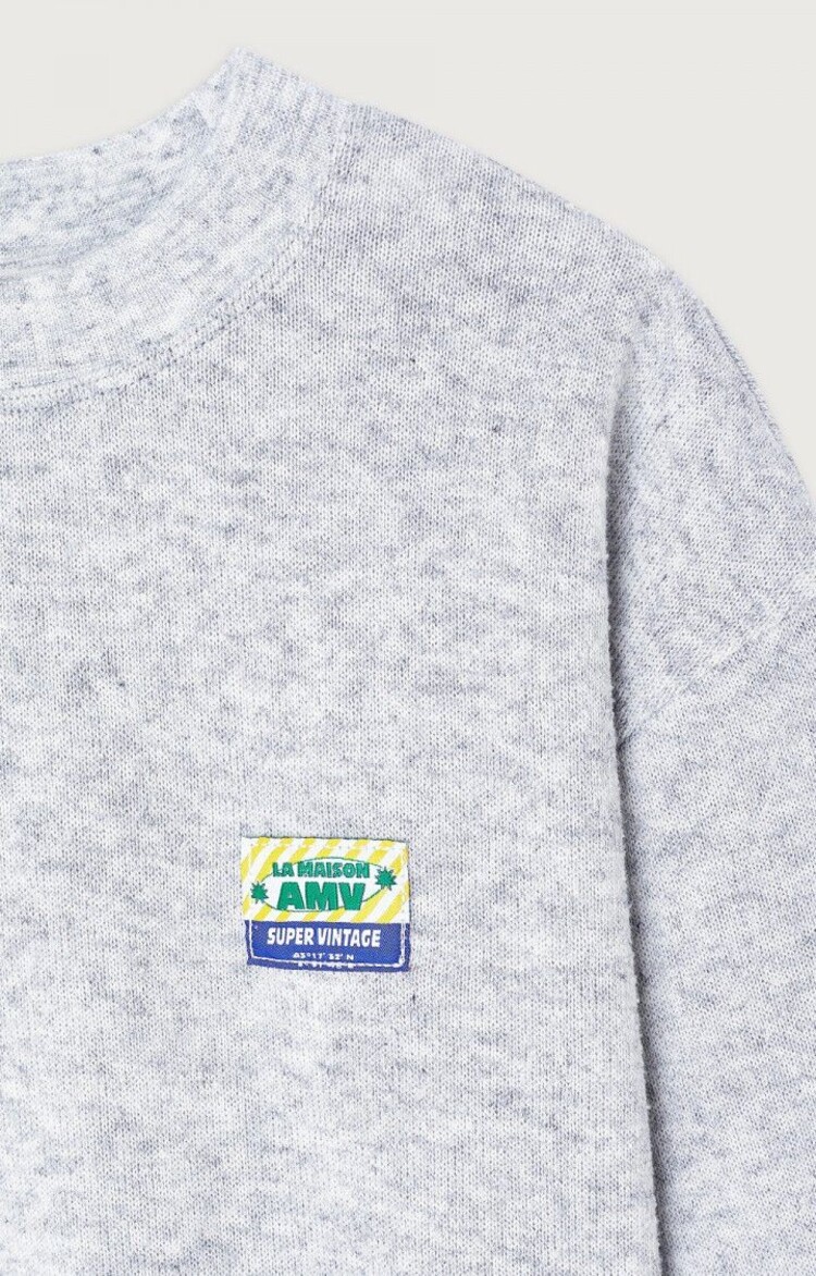 American Vintage Evona Sweater - Gris Clair Chine