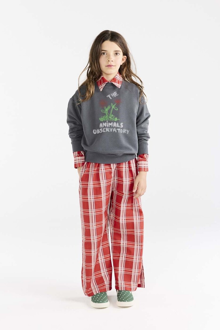 The Animal Observatory Bear Sweatshirt - Dark Grey Flowers