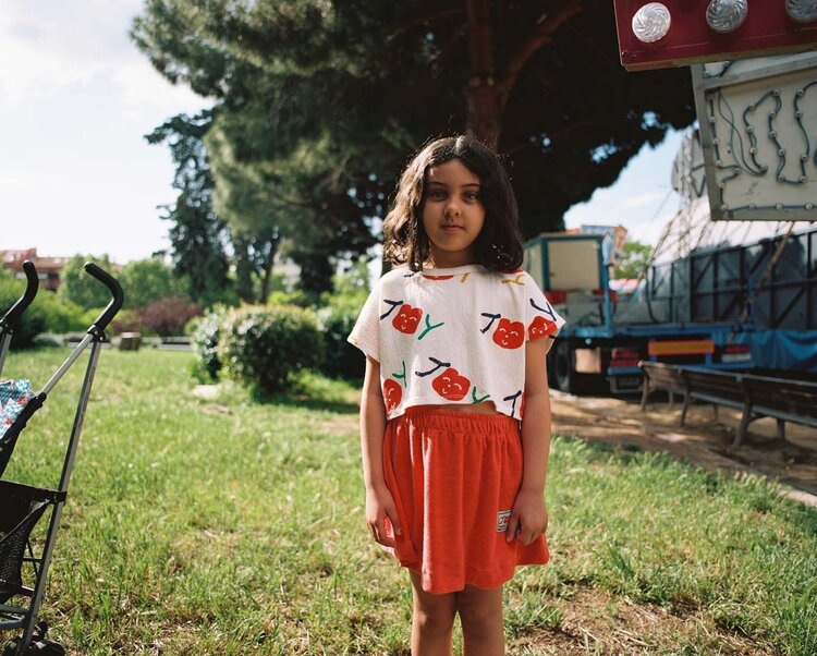 Bobo Choses Smiling terry cloth skirt