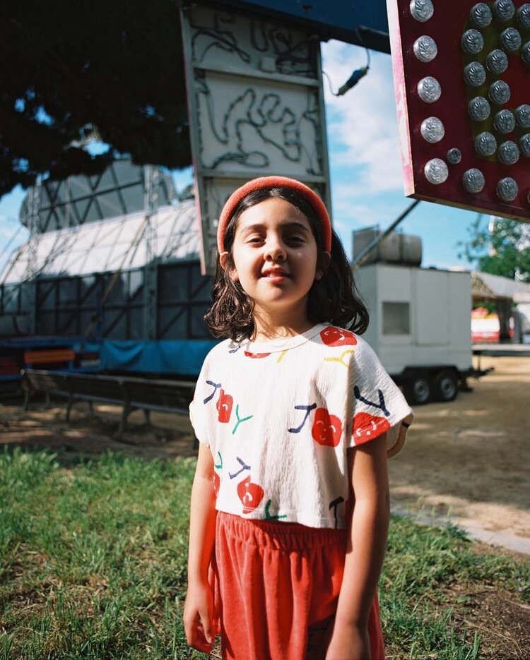 Bobo Choses Smiling terry cloth skirt