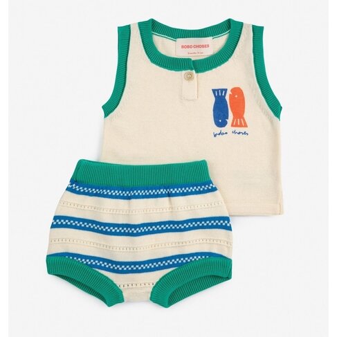 Bobo Choses Lucky Fish knitted set