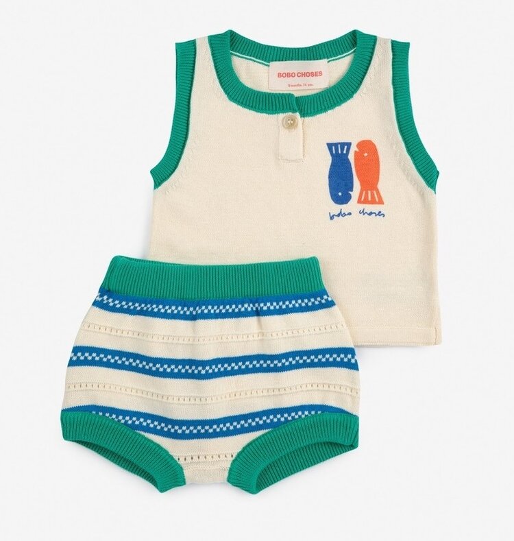 Bobo Choses Lucky Fish knitted set