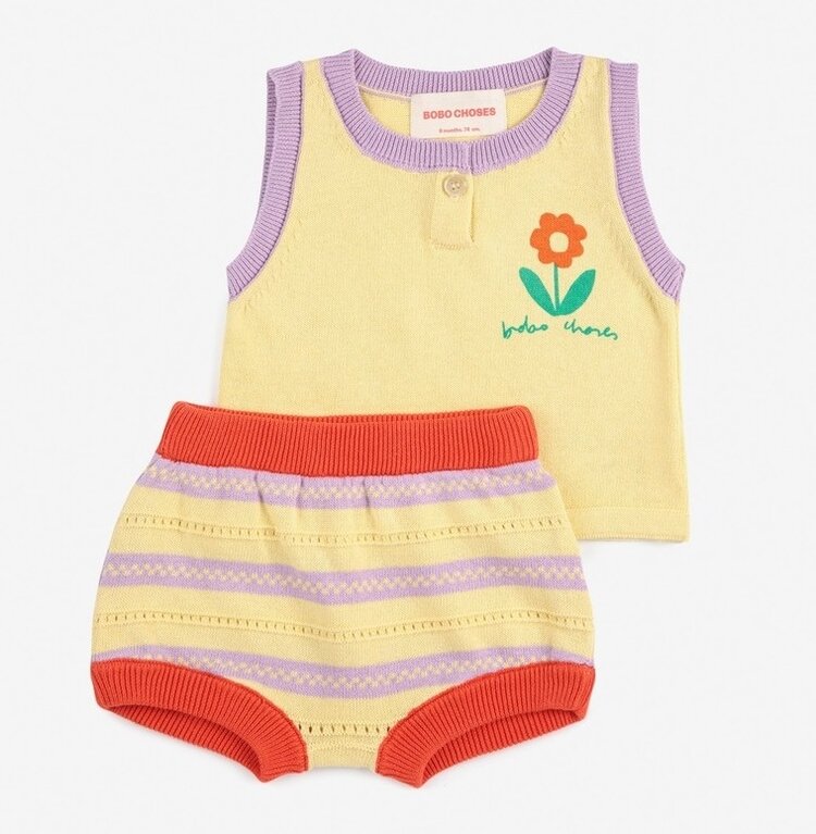 Bobo Choses Flower knitted set