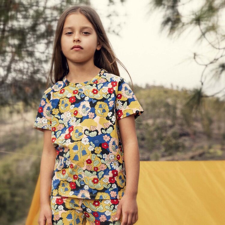 Mini Rodini Flowers aop ss tee - Multi