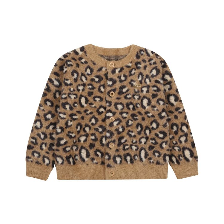 Jelly Mallow Cozy Leopard Cardigan - Brown