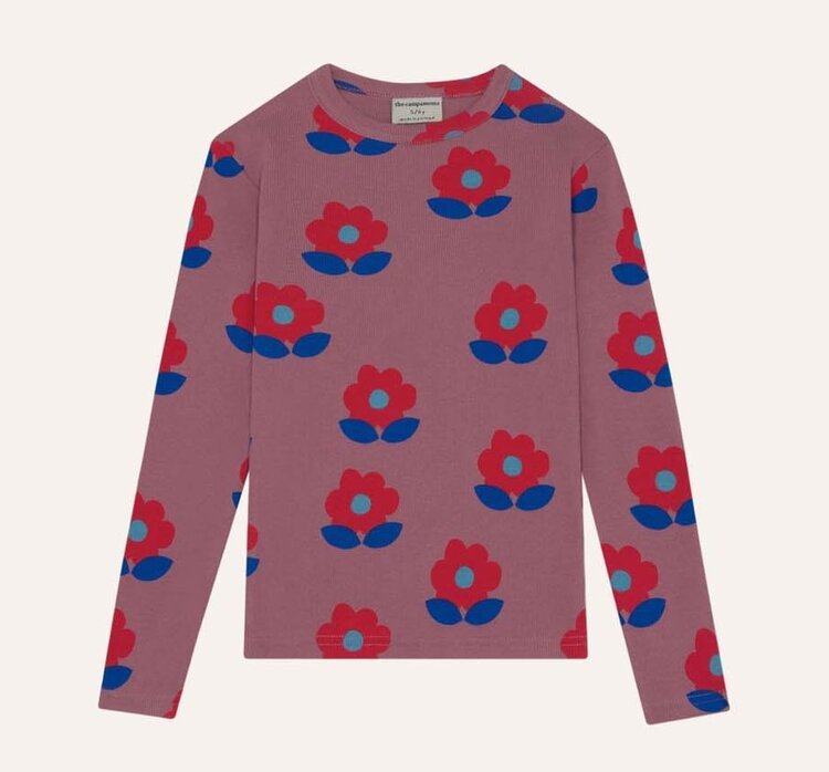 The Campamento Big Flowers Purple Tshirt