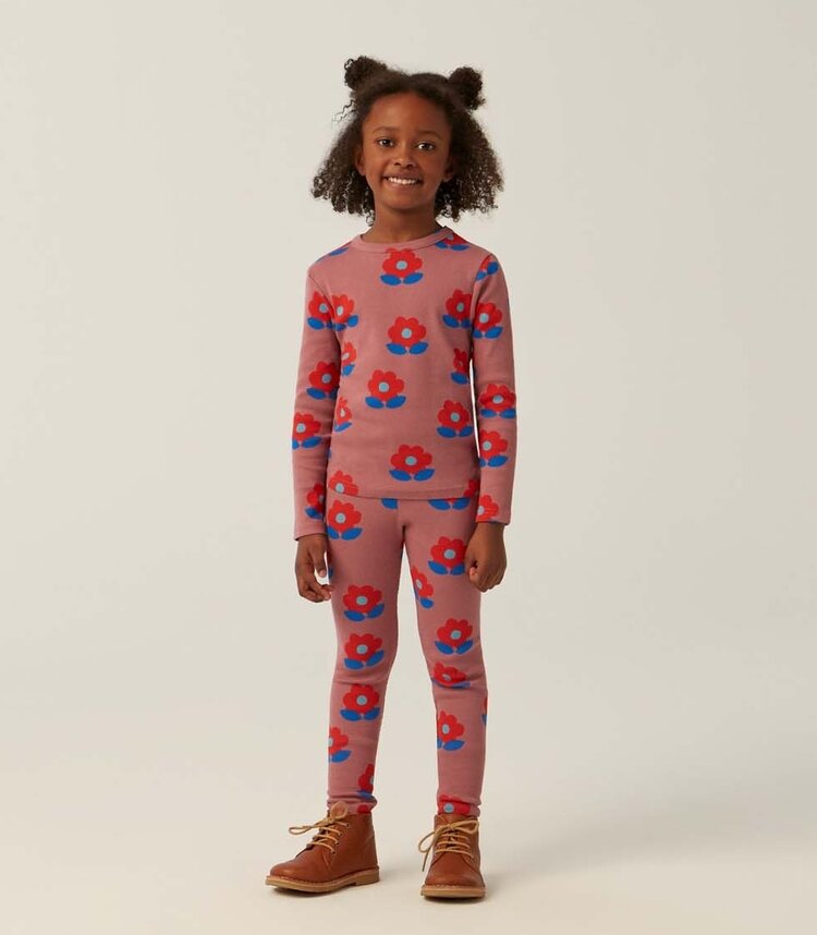 The Campamento Big Flowers Purple Leggings