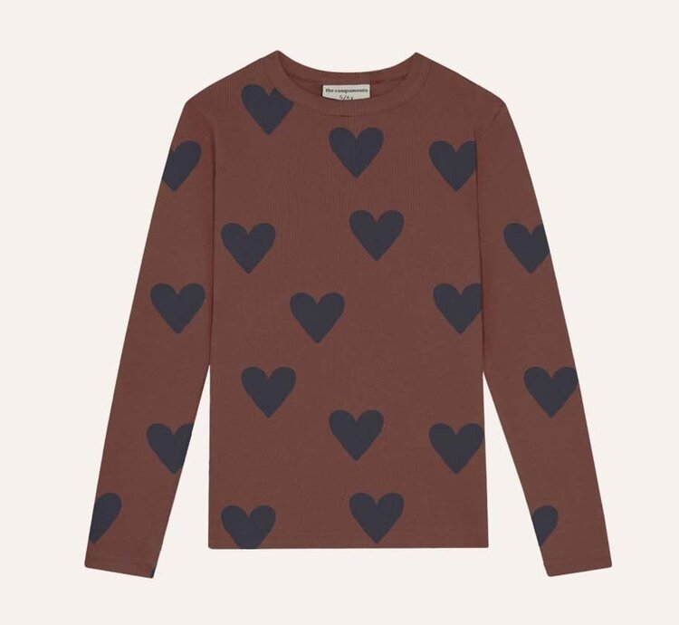 The Campamento Hearts Brown Tshirt