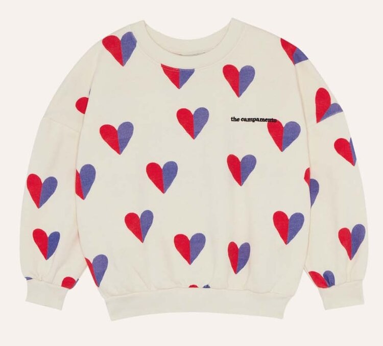 The Campamento Bicolor Hearts Sweatshirt