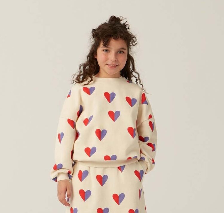 The Campamento Bicolor Hearts Sweatshirt