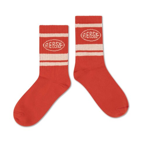 REPOSE AMS Sporty Socks - Radiant Red Logo