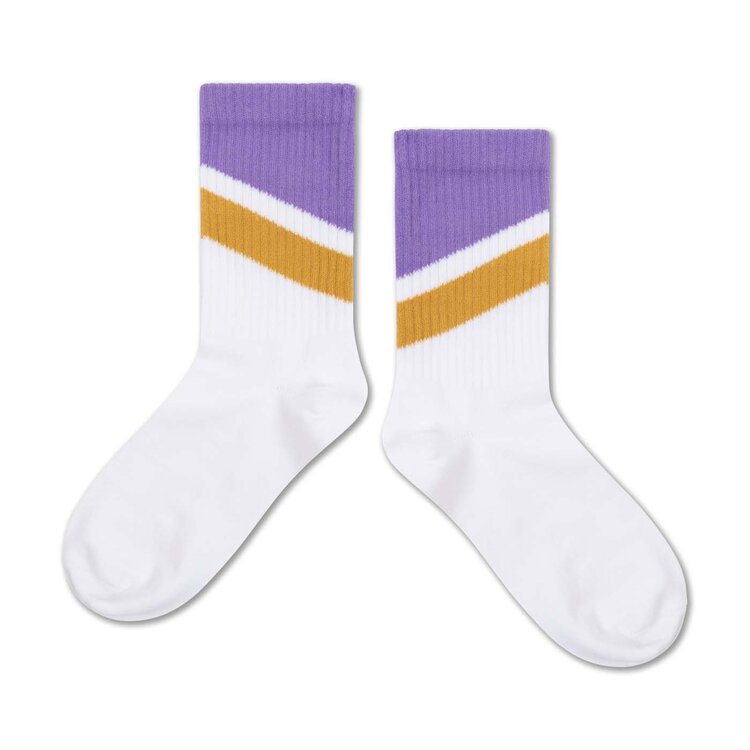 REPOSE AMS Sporty Socks - White Stripe