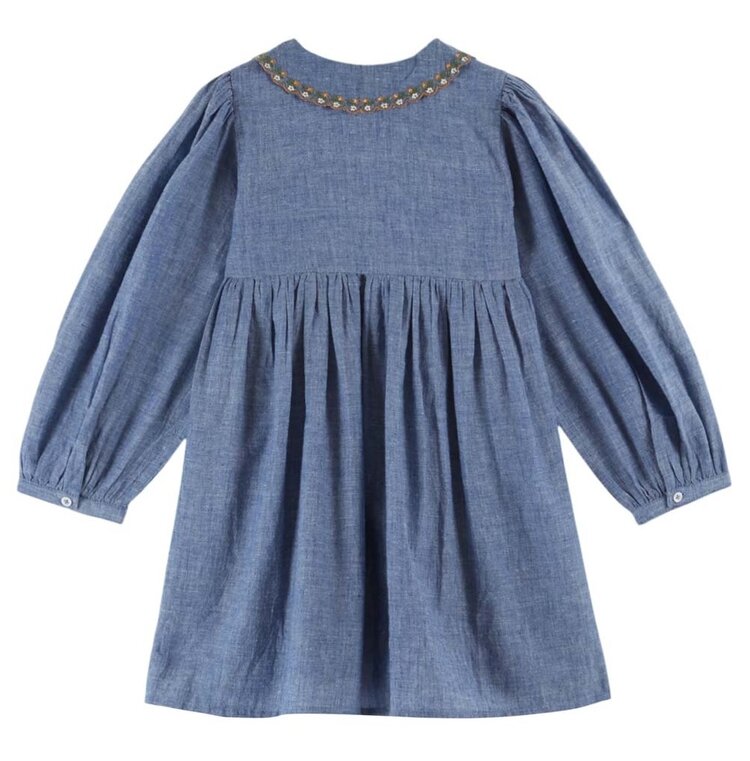 Emile et Ida Robe Smockee - Chambray