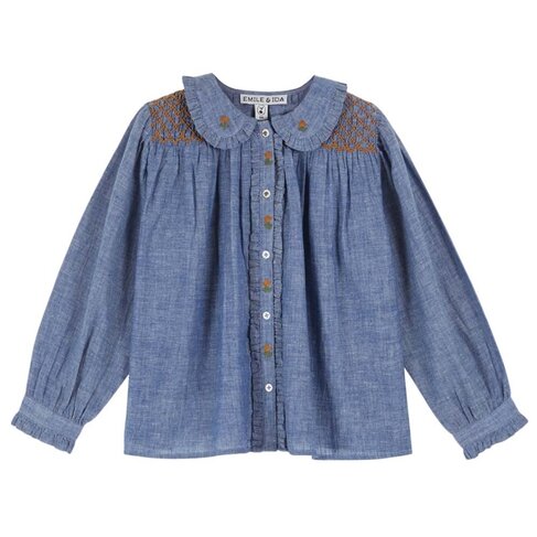 Emile et Ida Blouse Smockee - Chambray