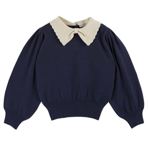 Emile et Ida Pullover Col Pierrot - Navy