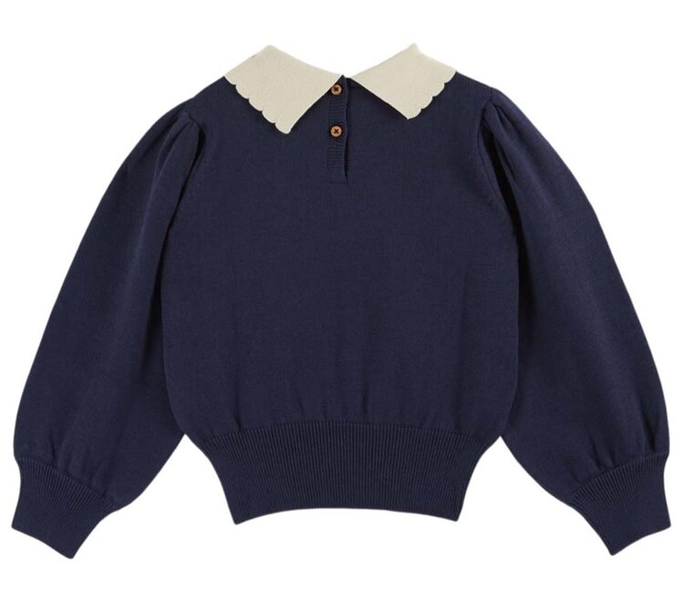 Emile et Ida Pullover Col Pierrot - Navy