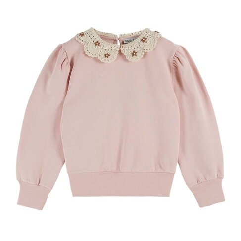 Emile et Ida Sweat Col Crochet - Peony