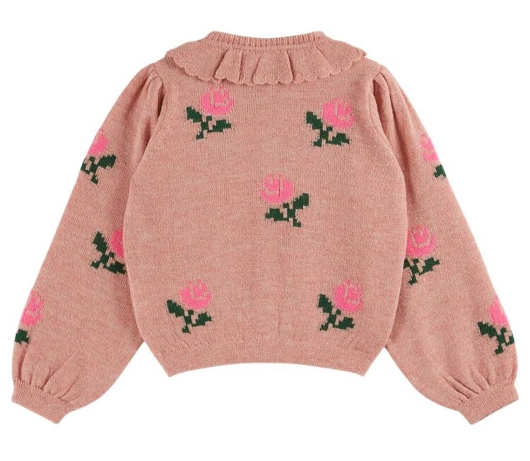 Emile et Ida Cardigan Fleurs - Rose