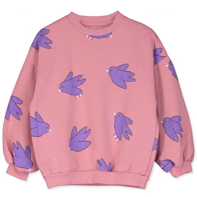 Lotiekids Sweatshirt Flowing Birds - Rose