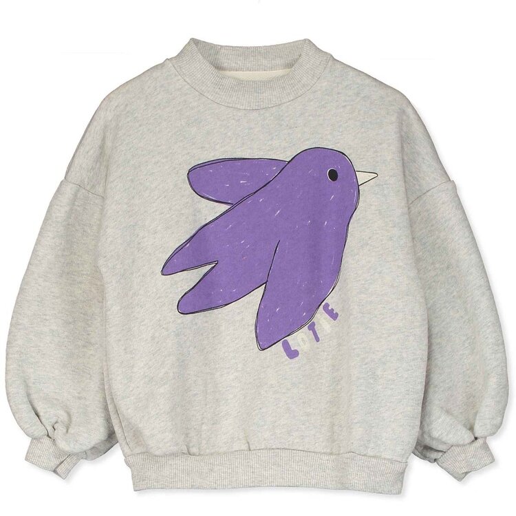 Lotiekids Sweatshirt Flowing Bird - Light Grey