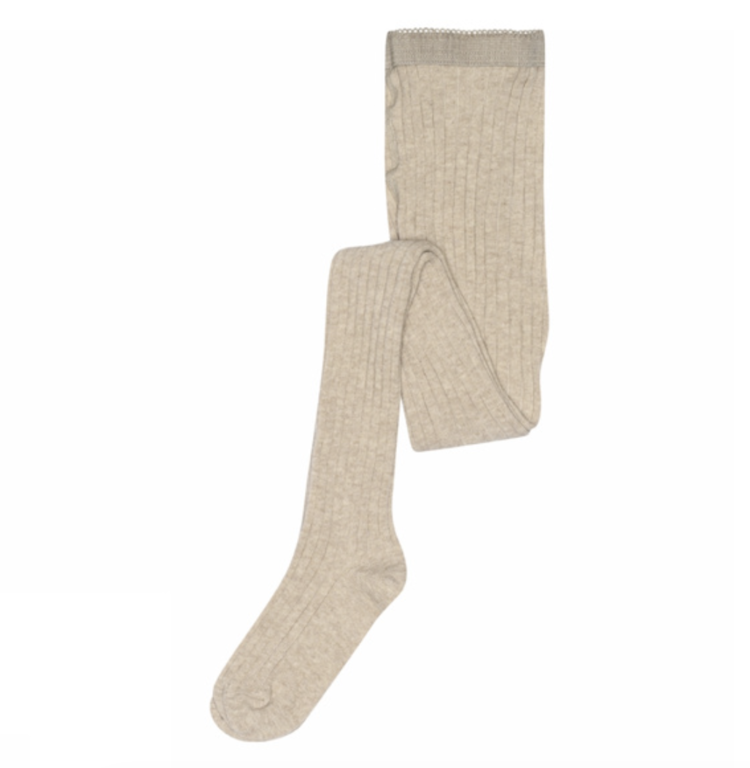 MP Denmark Cotton rib tights - Beige Melange